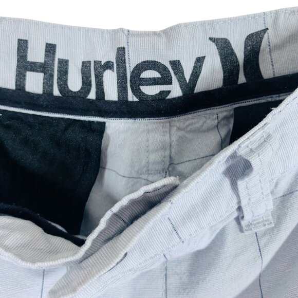 Flat Front Cotton Shorts 4 pockets size 34 Beige and grey check Hurley - Picture 5 of 15